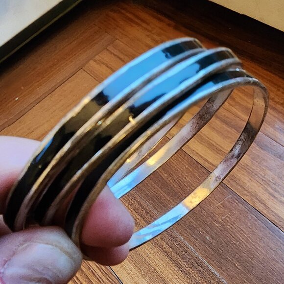 Etsy Black/Gold Bangle Bracelet Set - Picture 11 of 14